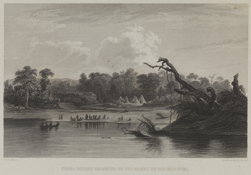 Punka Indians Encamped on the Banks of the Missouri