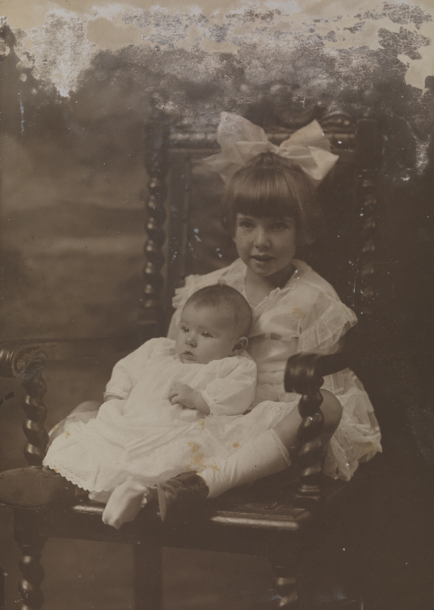 Unidentified girl and infant