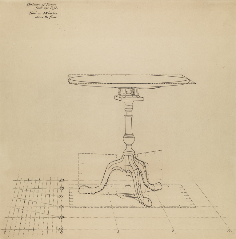 (Drawing 13: Perspective Study of Tilt-top Table, 2)