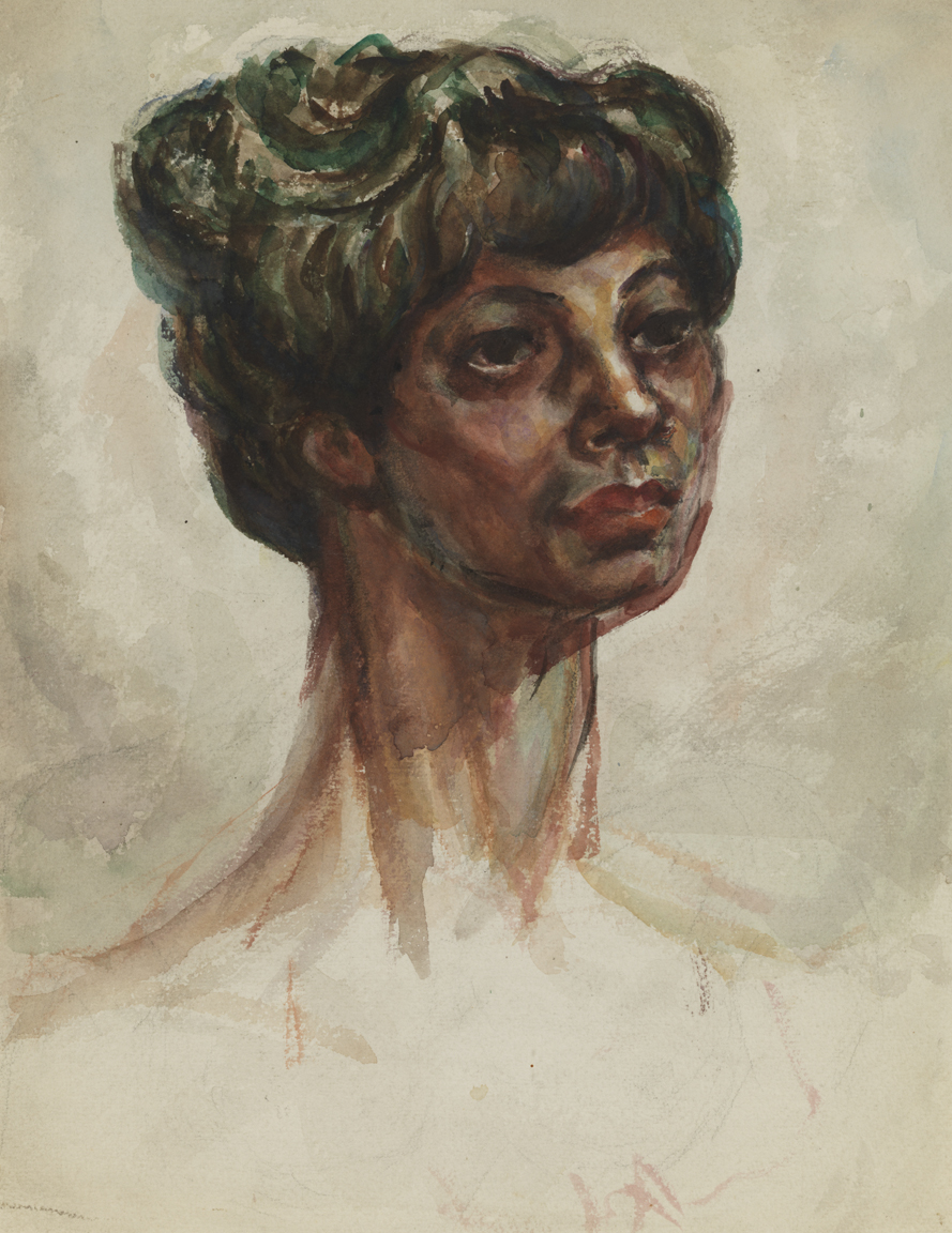 Untitled [Head of woman with hair back]