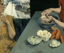 Peter Blume, Vegetable Dinner, 1927, oil on canvas, 25 1/4 x 30 1/4 in.