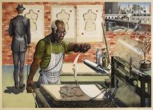 Ron Adams, Blackburn, 2002, Lithograph, 25 x 35 in., The Harmon & Harriet Kelley Collection of African American Art