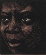 Elizabeth Catlett, I am the Negro Woman, 1947, Linocut on paper, 5 1/2 x 5 in., Art by Women Collection, Gift of Linda Lee Alter, 2011.1.172 Art © Catlett Mora Family Trust/Licensed by VAGA, New York, NY