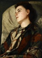 Susan Macdowell Eakins, Girl in a Plaid Shawl, ca. 1880-85, Oil on canvas, 28 1/16 x 21 in., Charles Bregler's Thomas Eakins Collection, purchased with the partial support of the Pew Memorial Trust and the Henry C. Gibson Fund, 1985.68.39.6