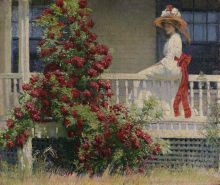 Philip Leslie Hale, Crimson Rambler, ca. 1908, Oil on canvas, 25 1/4 x 30 3/16 in., Joseph E. Temple Fund, 1909.12