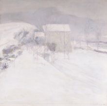 John H. Twachtman (1853-1902), Snow, ca. 1895-96, Oil on canvas, 30 x 30 in., The Vivian O. and Meyer P. Potamkin Collection, Bequest of Vivian O. Potamkin, 2003.1.10