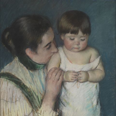 Mary Cassatt, Young Thomas and his Mother (1893)