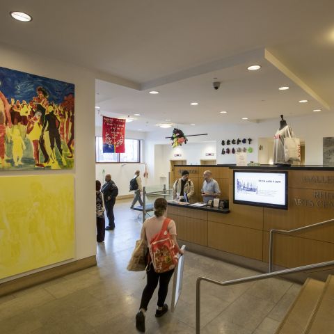 Students in the West lobby
