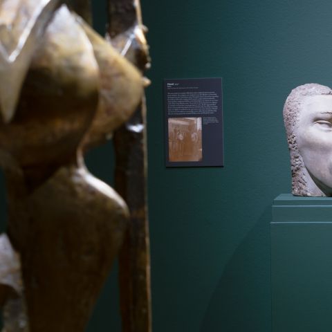 Installation view of sculptures by John Rhoden