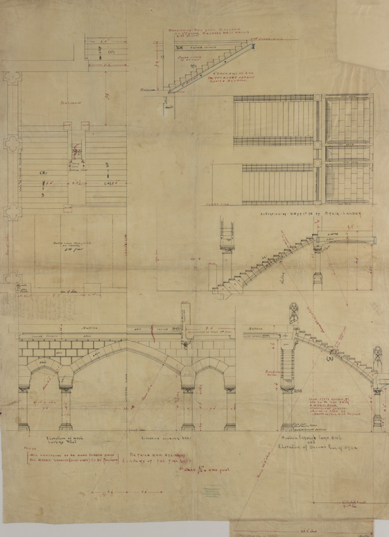 [Details, Main Stairway, Academy of the Fine Arts]