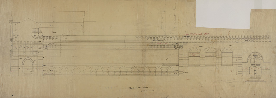 [Elevation on Cherry Street]