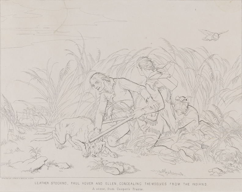 Leather Stocking, Paul Hover and Ellen, Concealing Themselves from the Indians