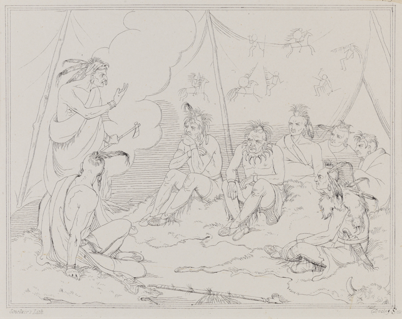 No.9: [Figures in a teepee]