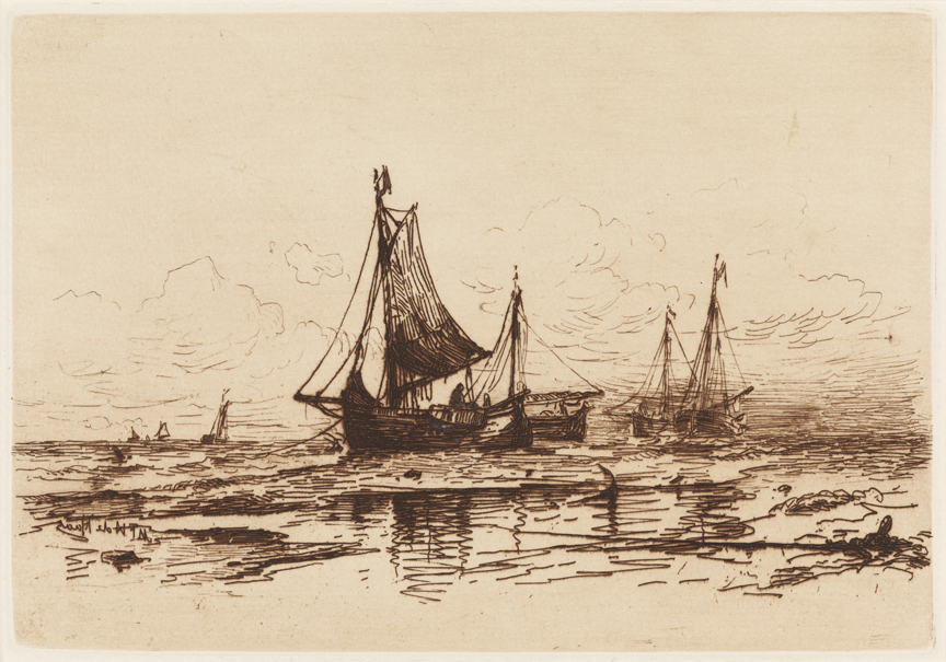 Fishing Boats on the Beach at Scheveningen