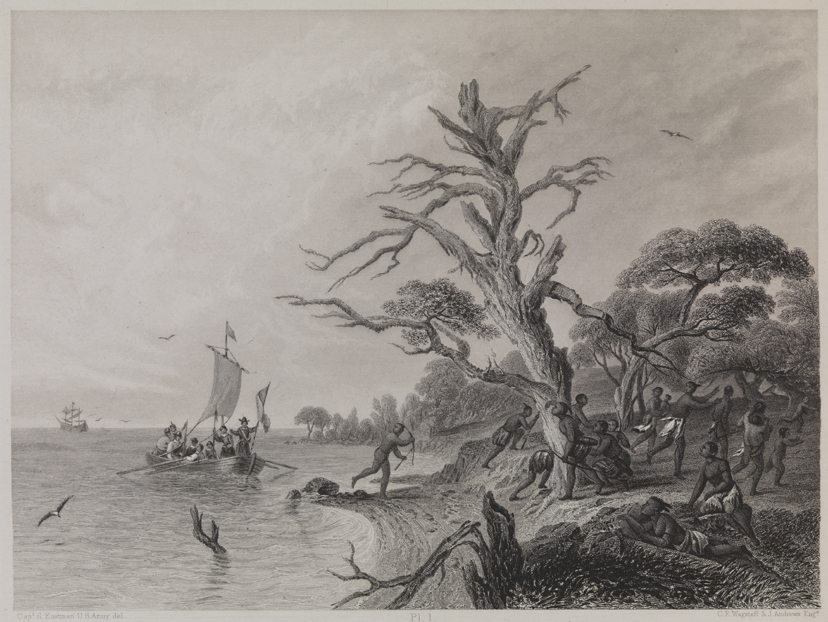 Landing in Virginia, 1584