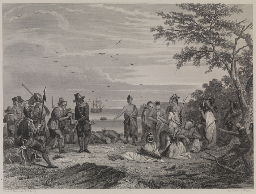 Interview of Massacoit with the Indians