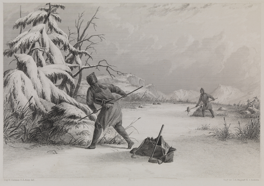 Spearing Muskrats in Winter