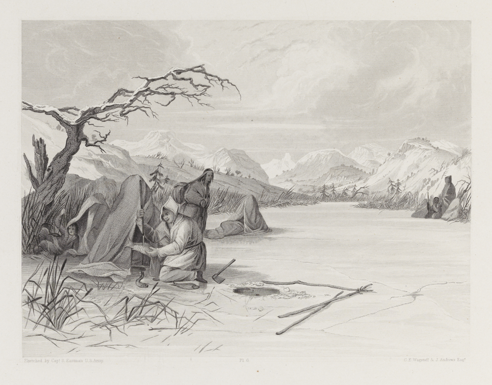 Spearing Fish in Winter