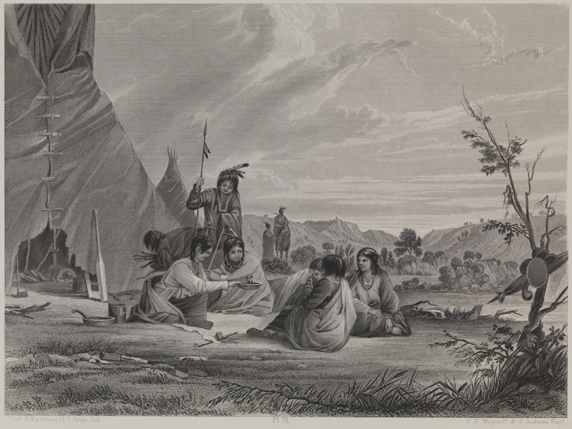 Indian Woman Playing the Game of Plum Stones