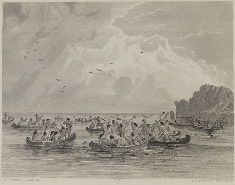 Combat Between the Ojibwas and the Sacs and Foxes on Lake Superior