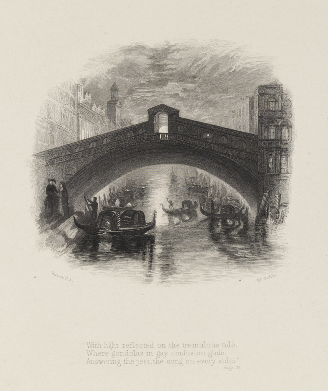 "With light reflected on the tremulous tide" [vignette]