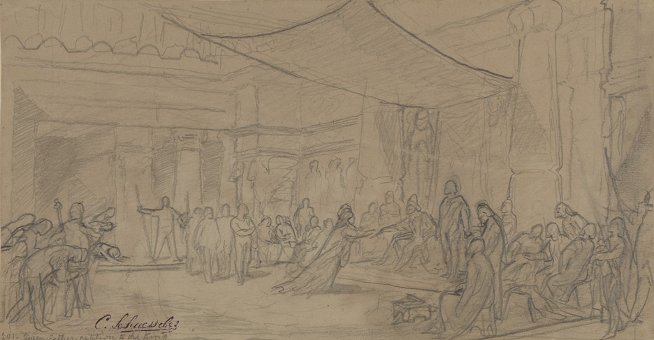 Queen Ester Denouncing Haman to Ahasuerus: study