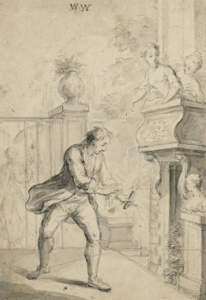 [Scene from George Dandin: or The Abashed Husband play by Molière (1622-1673)]