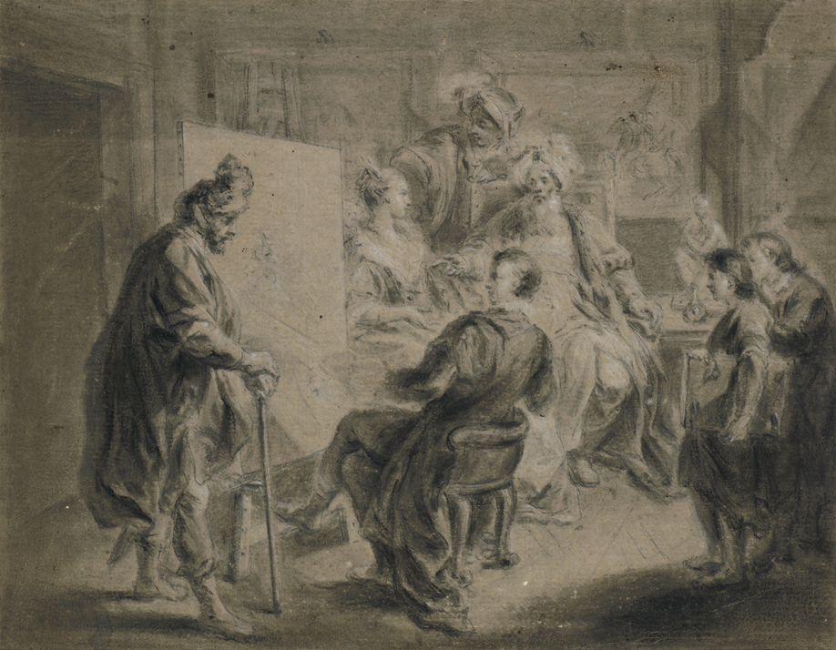 [Painter at the canvas]