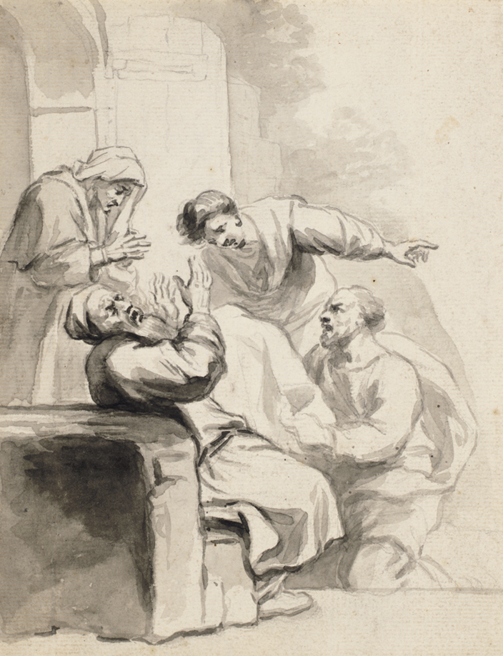 Jacob shown Joseph's Coat (Group of four figures)