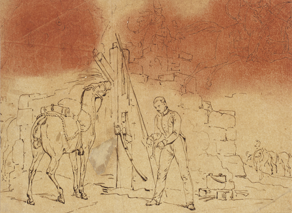 [Soldier with horse]