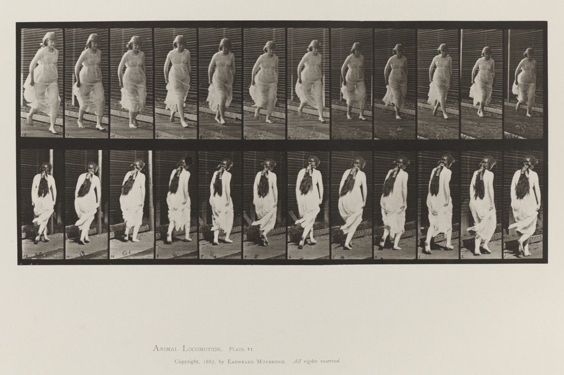 Animal Locomotion, Volume VI, Women (Semi-Nude and Transparent Drapery) and Children. Plate 71