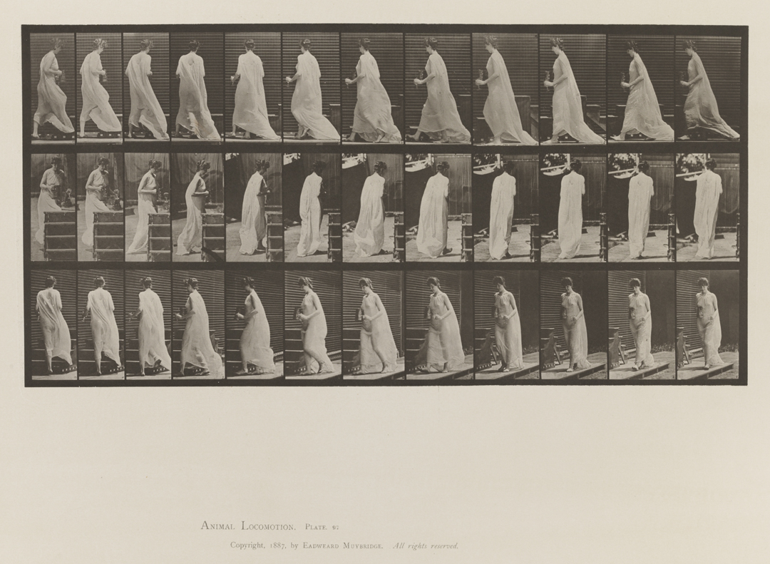 Animal Locomotion, Volume VI, Women (Semi-Nude and Transparent Drapery) and Children. Plate 97