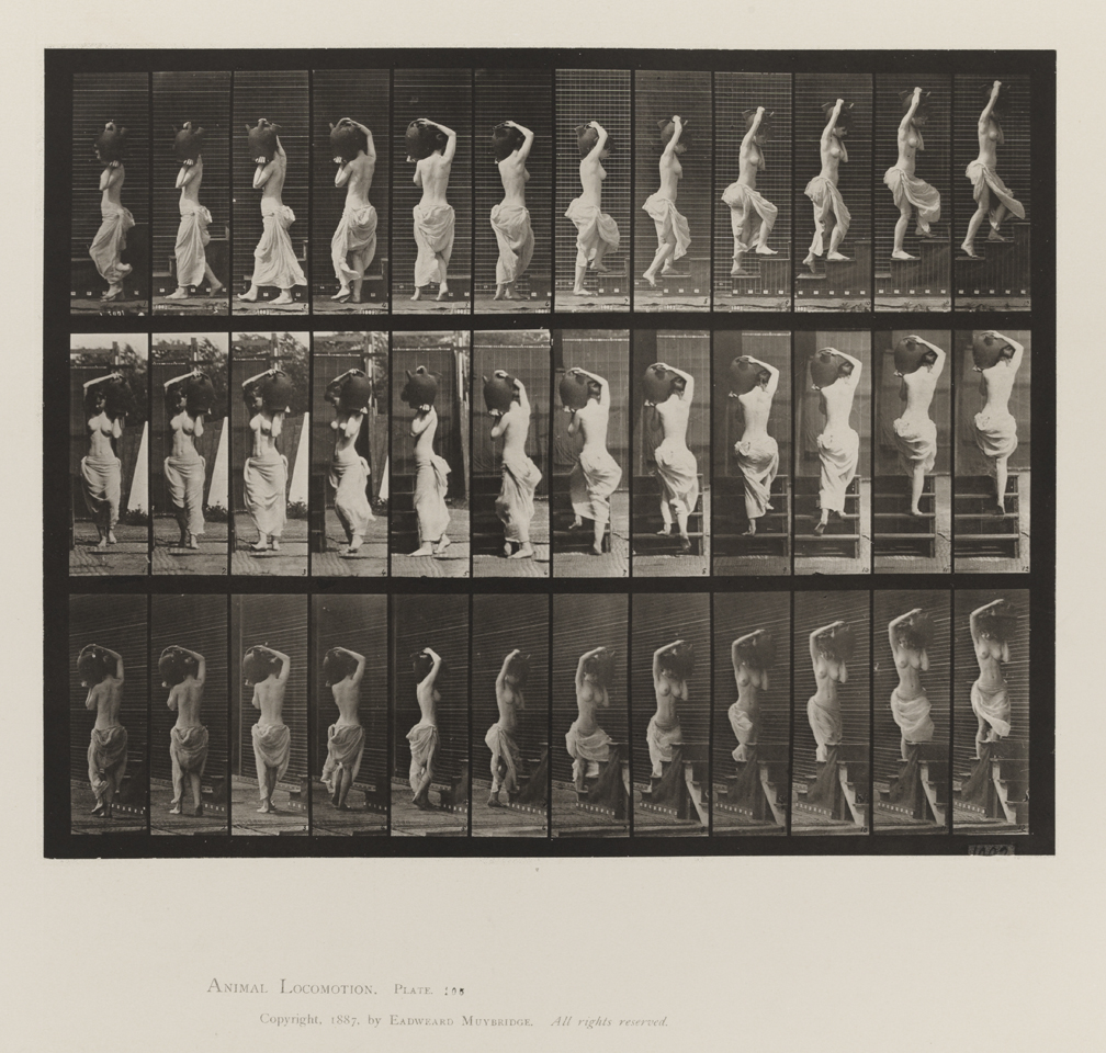 Animal Locomotion, Volume VI, Women (Semi-Nude and Transparent Drapery) and Children. Plate 105