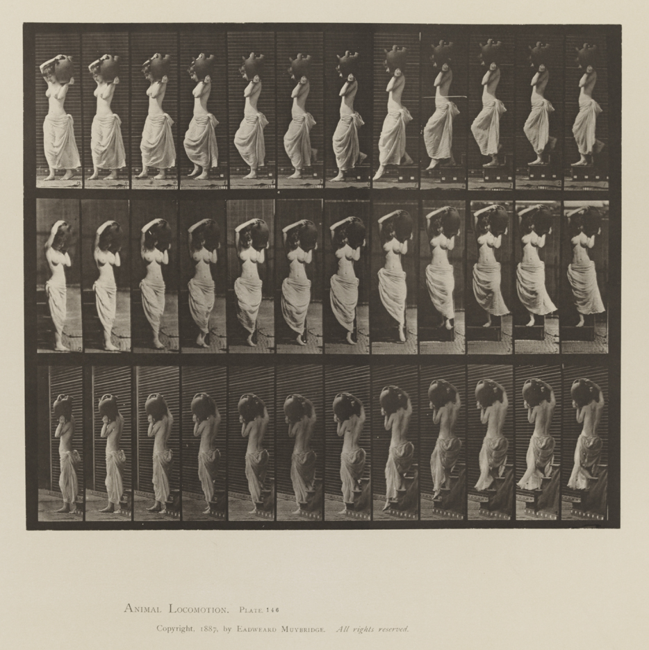 Animal Locomotion, Volume VI, Women (Semi-Nude and Transparent Drapery) and Children. Plate 146