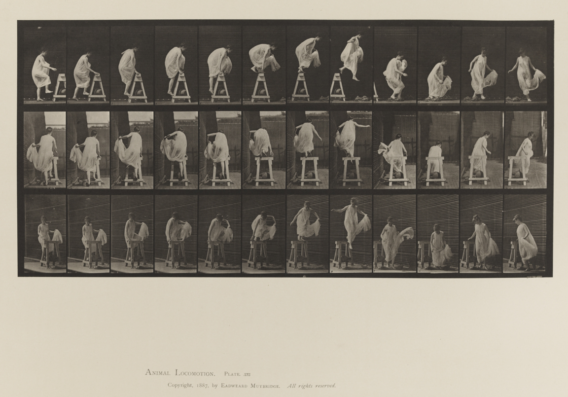 Animal Locomotion, Volume VI, Women (Semi-Nude and Transparent Drapery) and Children. Plate 172