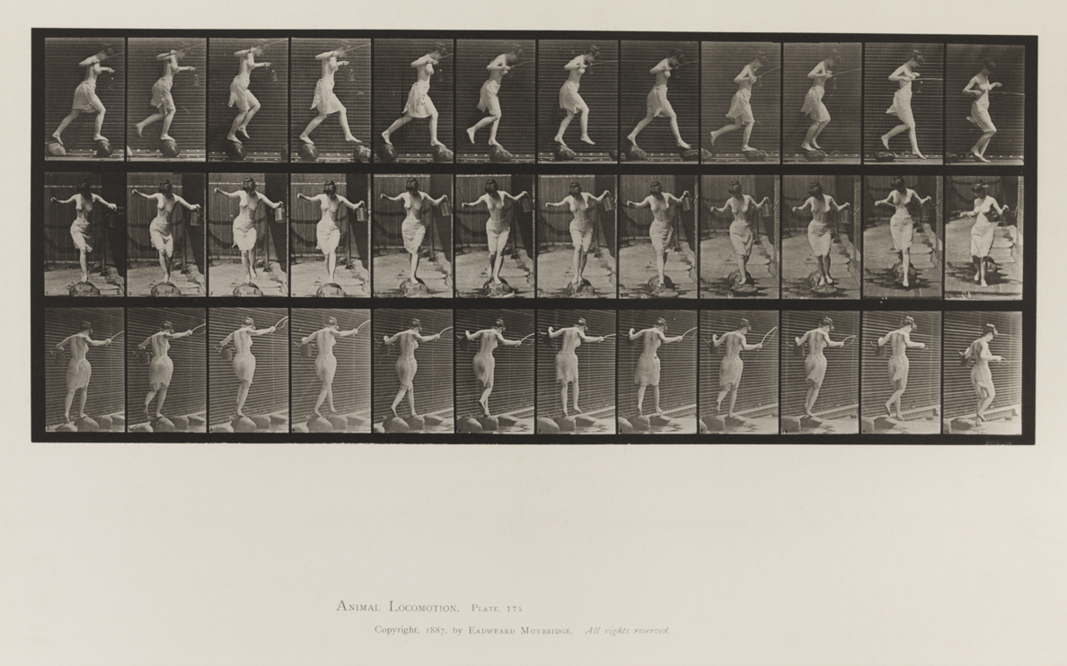 Animal Locomotion, Volume VI, Women (Semi-Nude and Transparent Drapery) and Children. Plate 175