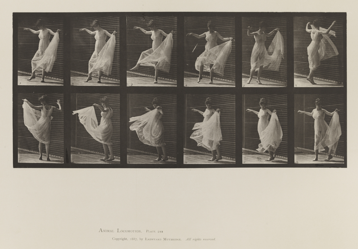 Animal Locomotion, Volume VI, Women (Semi-Nude and Transparent Drapery) and Children. Plate 189