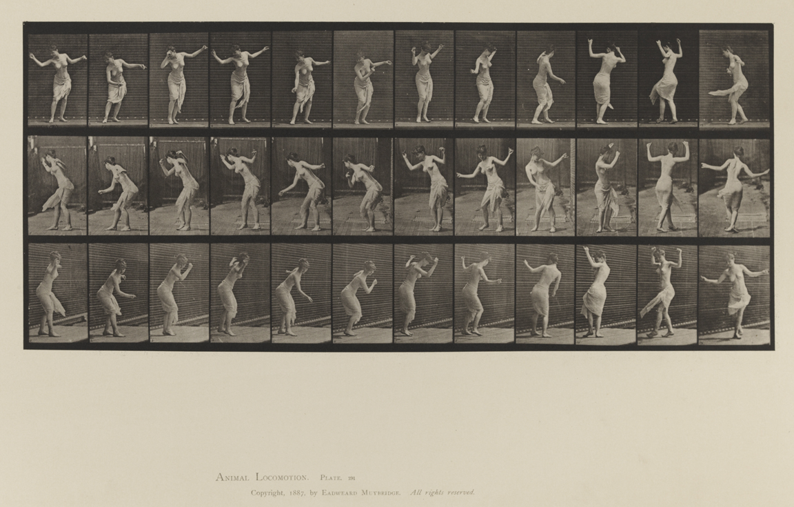Animal Locomotion, Volume VI, Women (Semi-Nude and Transparent Drapery) and Children. Plate 191