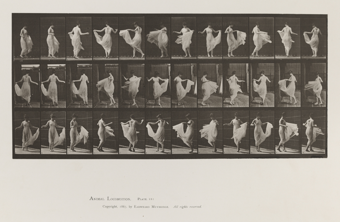 Animal Locomotion, Volume VI, Women (Semi-Nude and Transparent Drapery) and Children. Plate 192