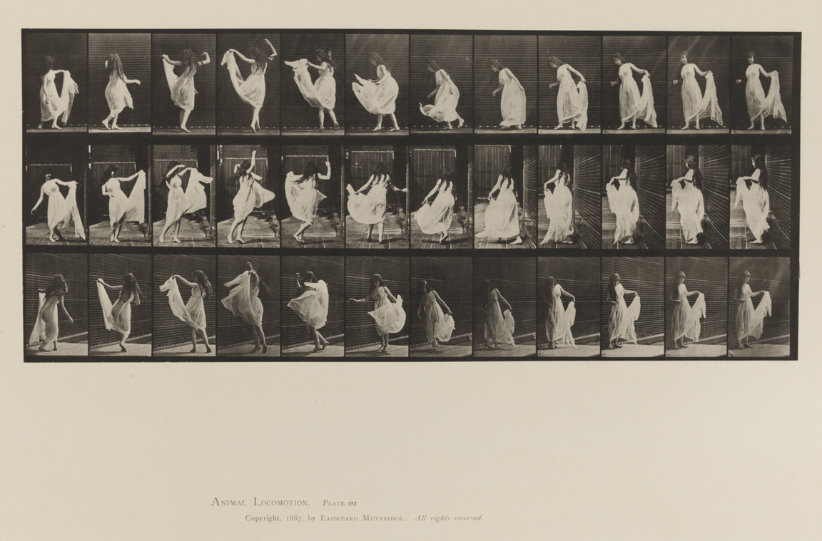 Animal Locomotion, Volume VI, Women (Semi-Nude and Transparent Drapery) and Children. Plate 193