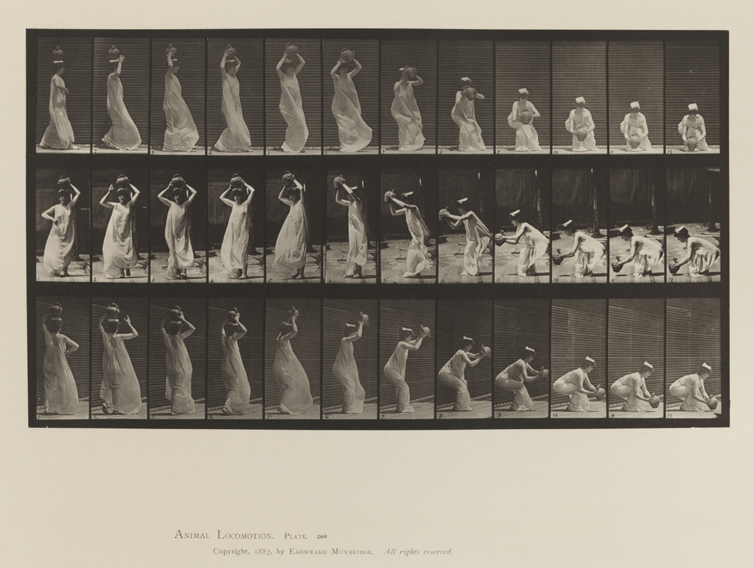 Animal Locomotion, Volume VI, Women (Semi-Nude and Transparent Drapery) and Children. Plate 206