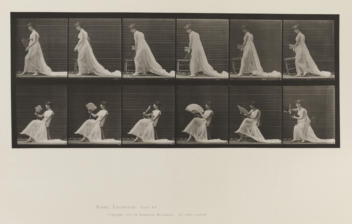 Animal Locomotion, Volume VI, Women (Semi-Nude and Transparent Drapery) and Children. Plate 242