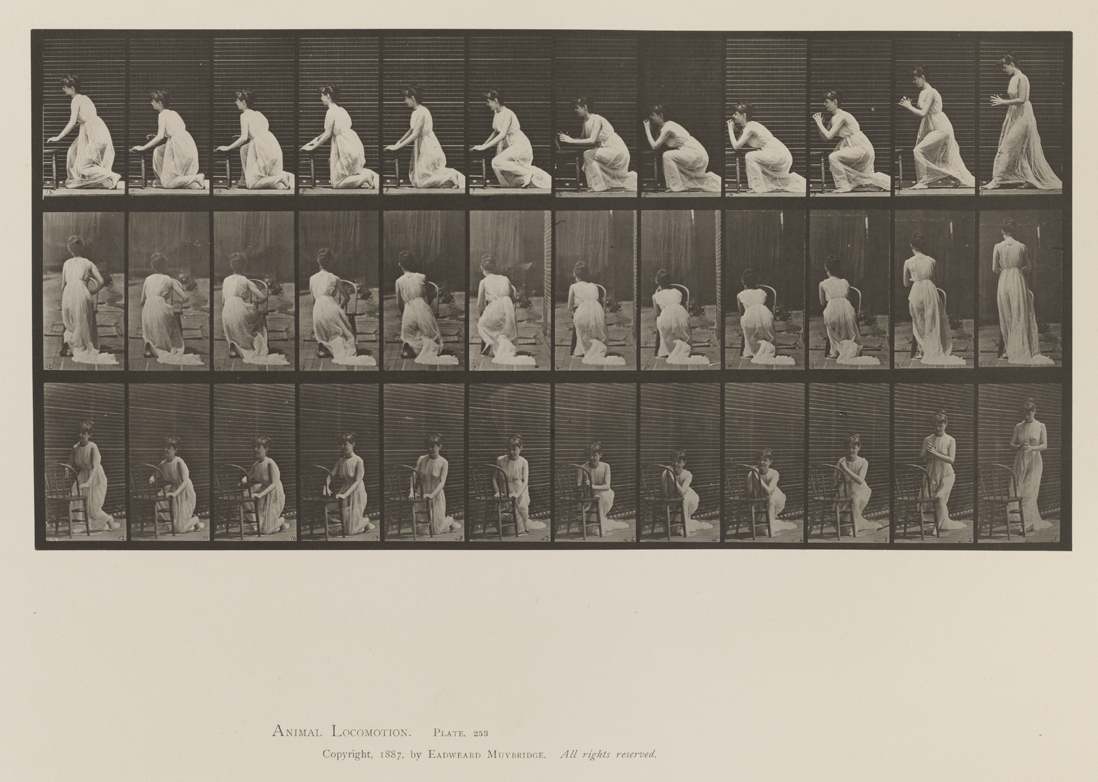 Animal Locomotion, Volume VI, Women (Semi-Nude and Transparent Drapery) and Children. Plate 253