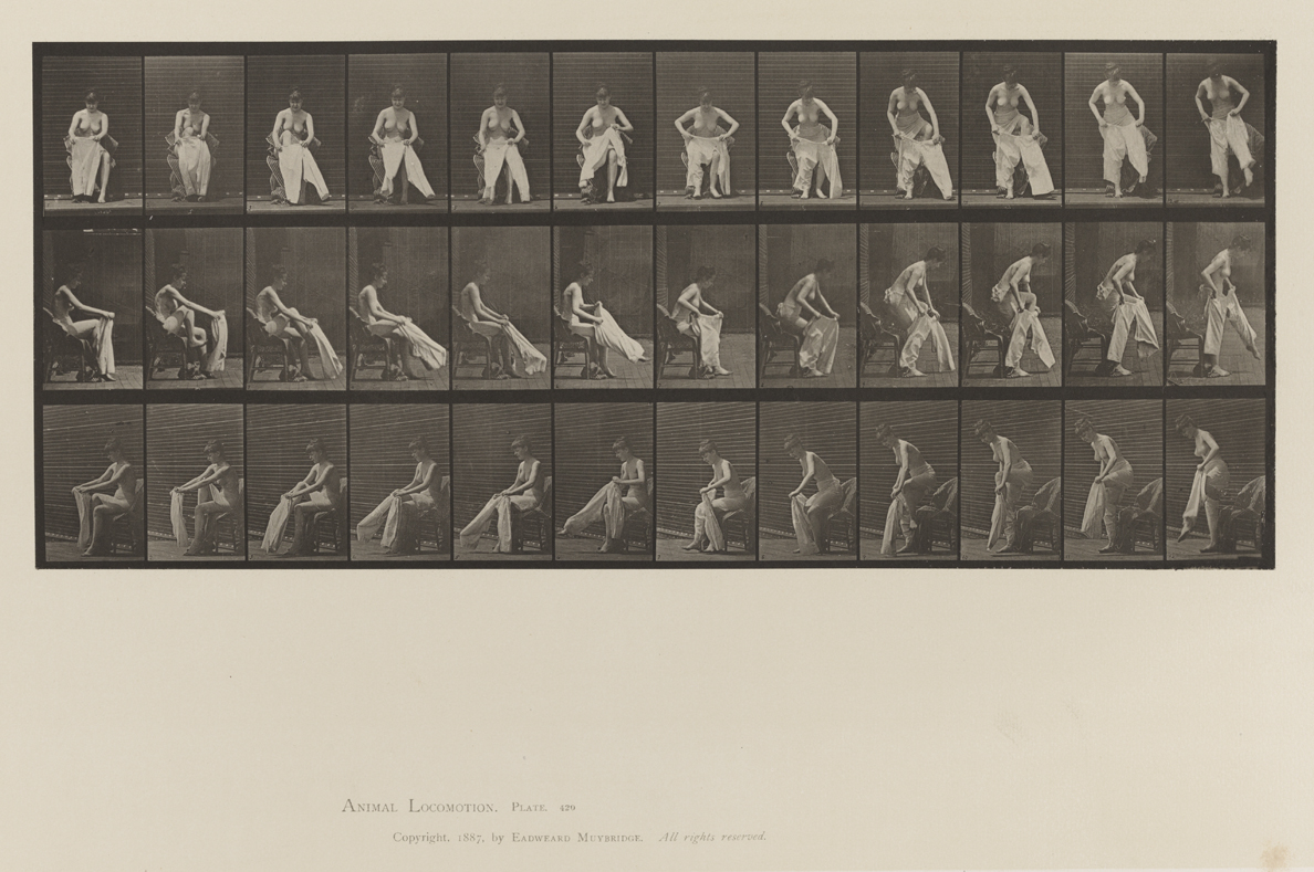 Animal Locomotion, Volume VI, Women (Semi-Nude and Transparent Drapery) and Children. Plate 420