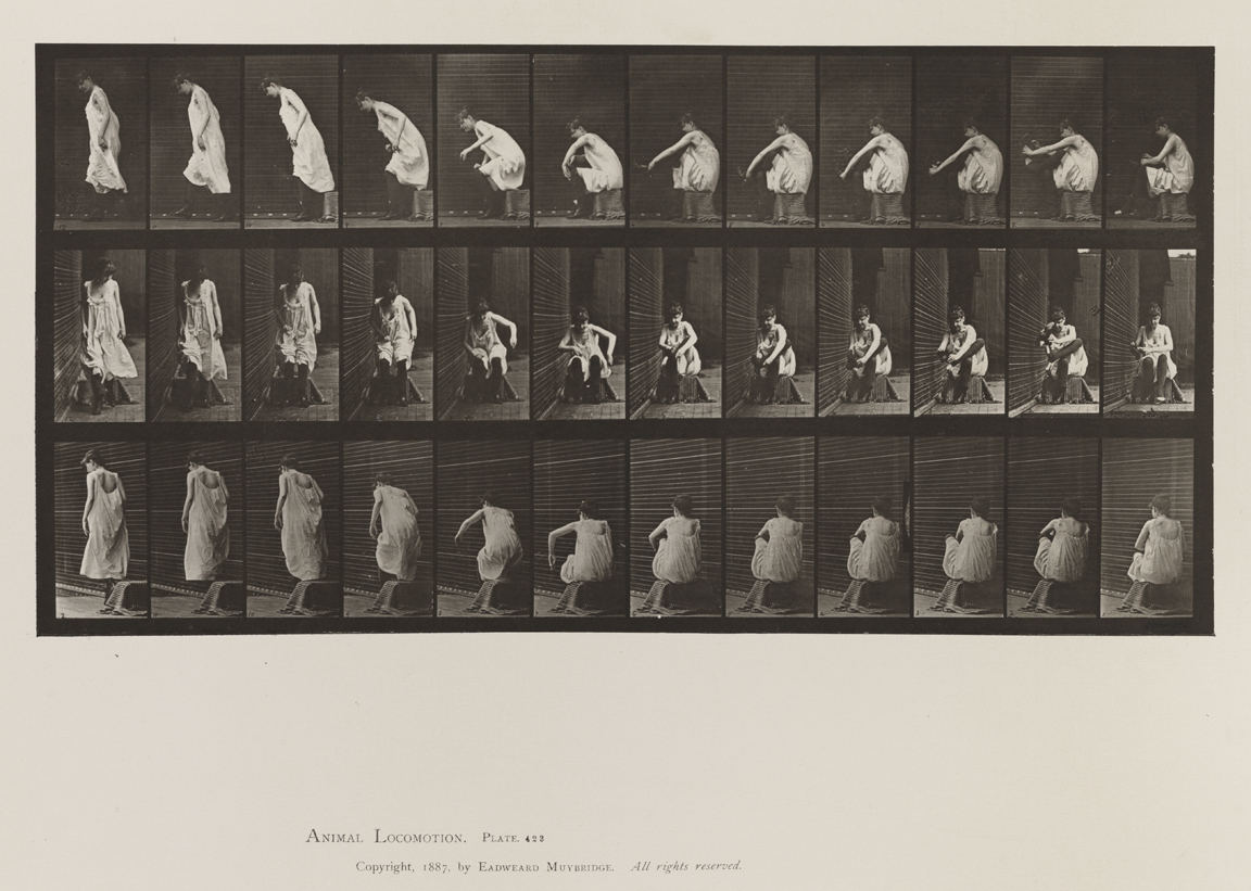 Animal Locomotion, Volume VI, Women (Semi-Nude and Transparent Drapery) and Children. Plate 423