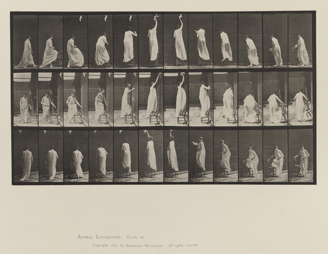 Animal Locomotion, Volume VI, Women (Semi-Nude and Transparent Drapery) and Children. Plate 459