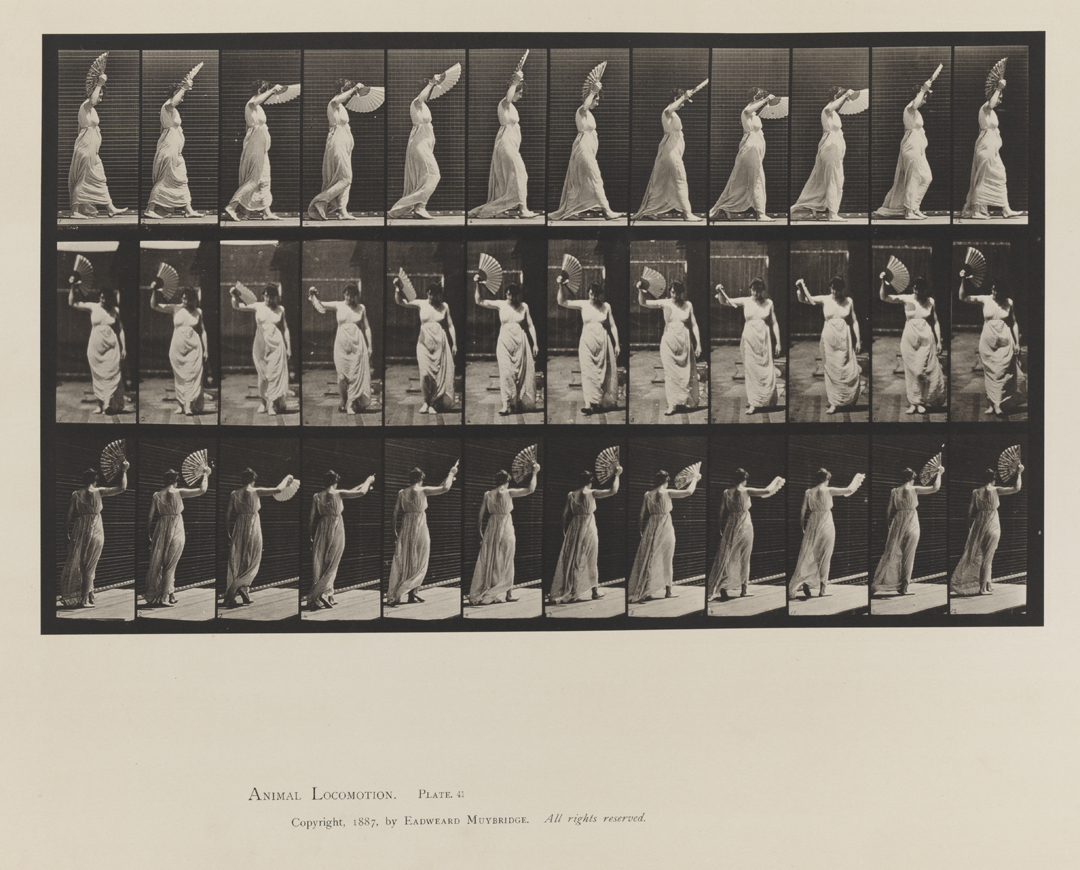 Animal Locomotion, Volume VI, Women (Semi-Nude and Transparent Drapery) and Children. Plate 41