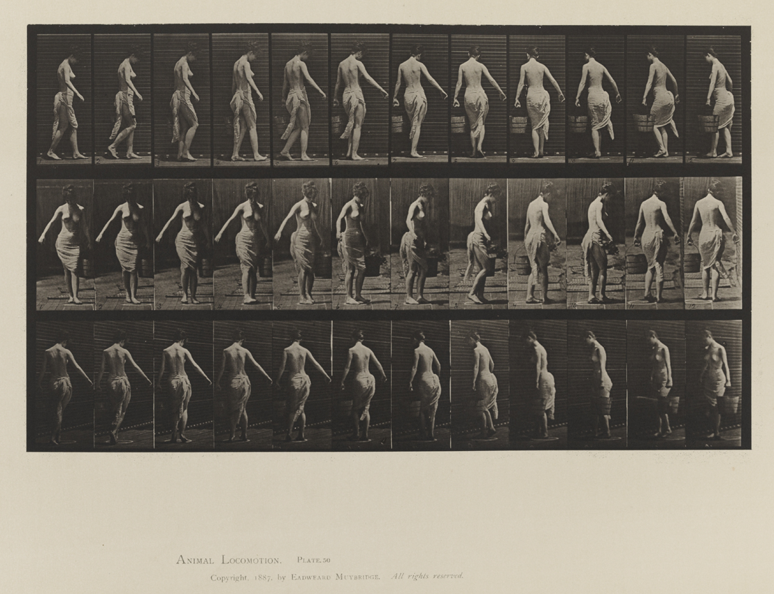 Animal Locomotion, Volume VI, Women (Semi-Nude and Transparent Drapery) and Children. Plate 50