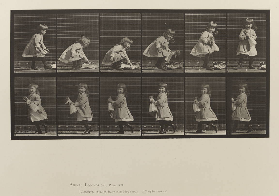 Animal Locomotion, Volume VI, Women (Semi-Nude and Transparent Drapery) and Children. Plate 481