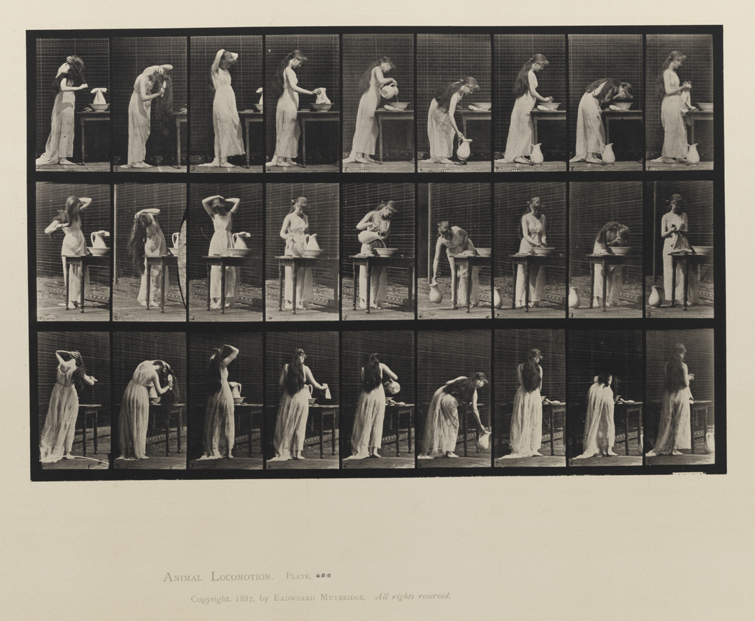 Animal Locomotion, Volume VI, Women (Semi-Nude and Transparent Drapery) and Children. Plate 496